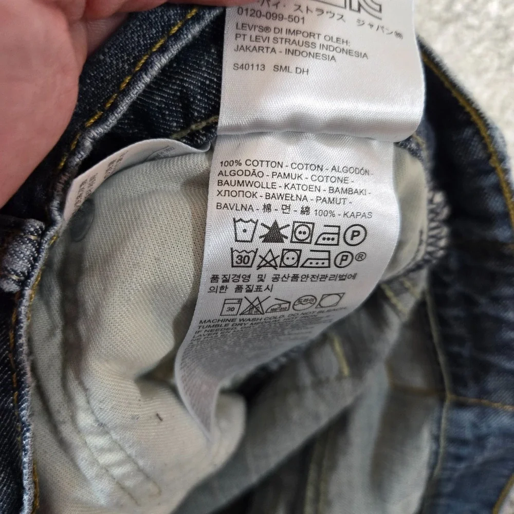 Levis 569 Loose Straight Jeans Mens 34x32 (35x30) blue lightweight 100% Cotton